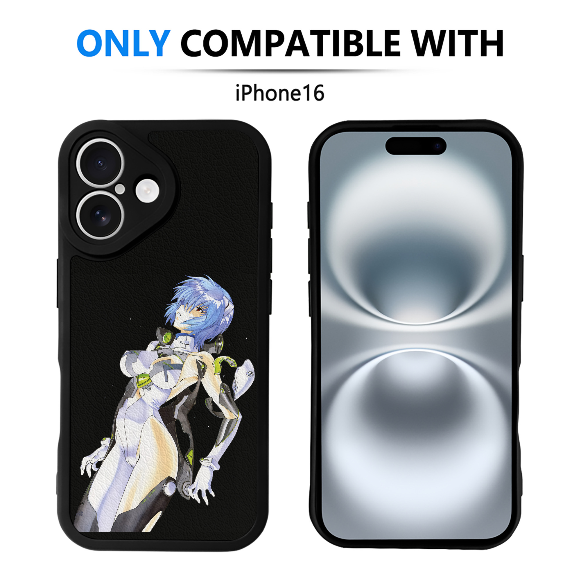 （画像用） EVA 新世紀エヴァンゲリオン 【iPhone 16シリーズ対応】シリコンスマホケース（レザー調） 材質：シリコン